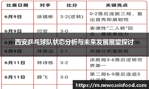 西安乒乓球队状态分析与未来发展展望探讨